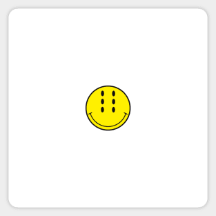 Six-Eyed Smiley Face, Small Sticker